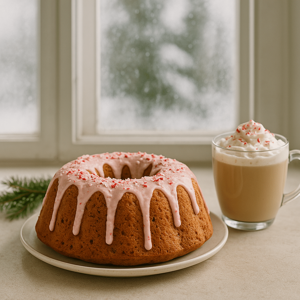 Gluten Free Peppermint Swirl Cake